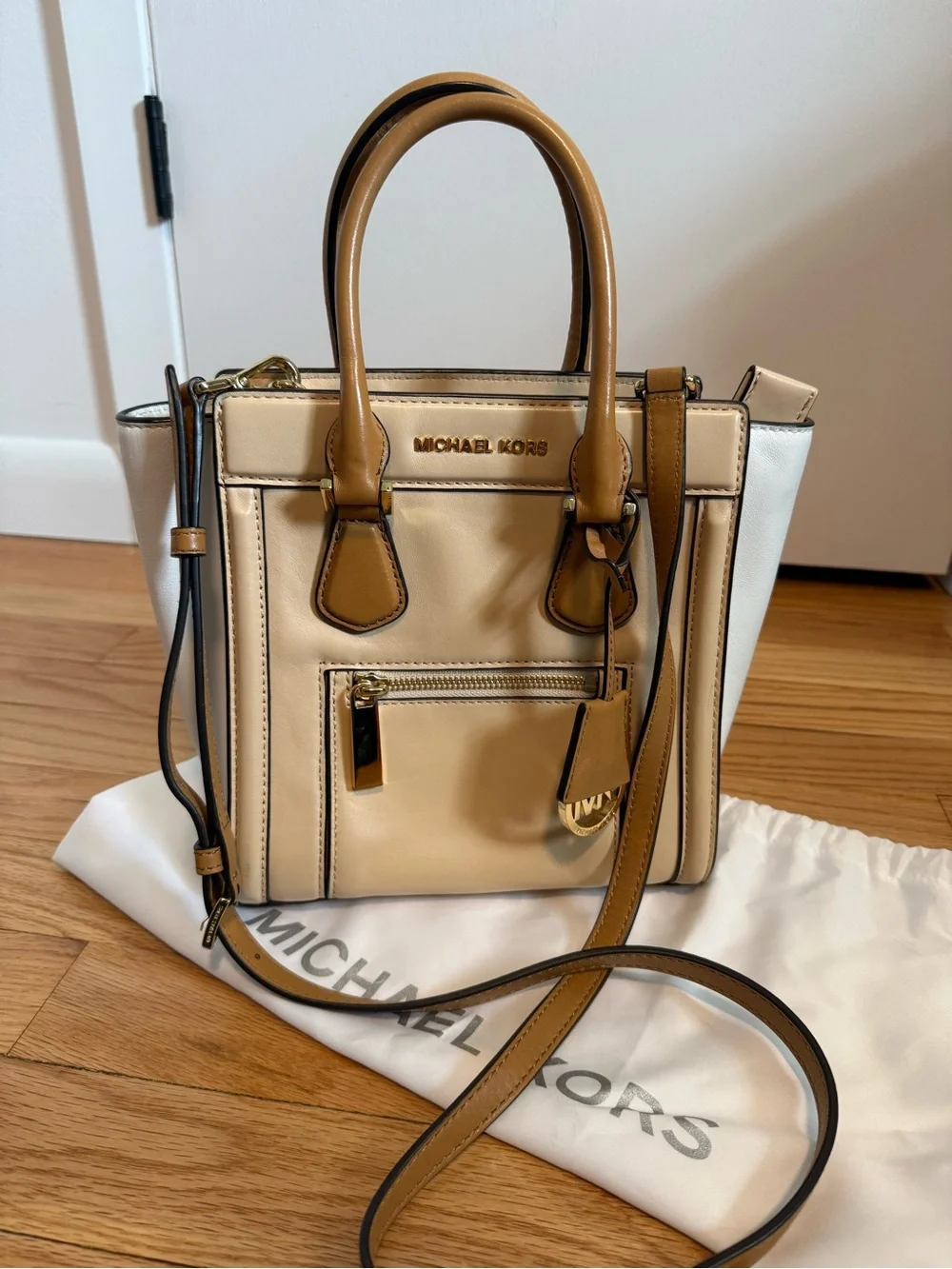Michael Kors Colette Color-block Leather Satchel - Like New